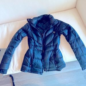 Athletica XXS navy blue puffer coat with waistband